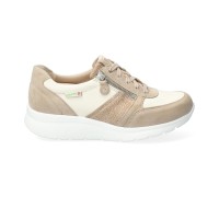 Sano by Mephisto Izae Leather Suede rolling Sneaker for Women - Wide Fit - Beige