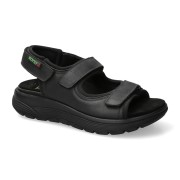 Sano by Mephisto WILFRIED extra-wide rolling walking sandals in black for men