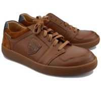 Mephisto HUGH Men's Sneaker - Hazelnut brown - Leather / Suede