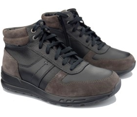 Mephisto BORAN men's sneaker high - leather mix - dark grey 