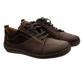 Mobils by Mephisto RACER - men's lace up shoe - dark brown nubuck - wide fit