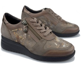 Mephisto IASMINA Sneaker for women - Dark Taupe - Leather/suede