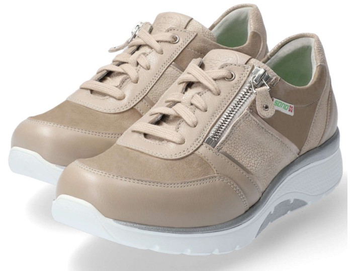 accent oorlog Haringen Sano by Mephisto IZAE Sneaker for Women - Light taupe leather & suede -  Wide Fit