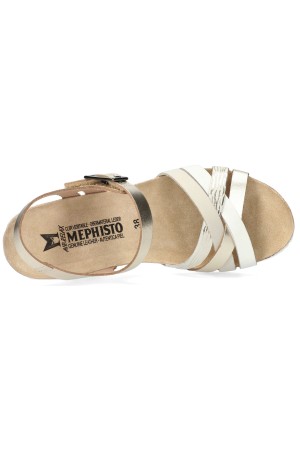 Mephisto LANNY Sandal for Women - Gold Mix Leather