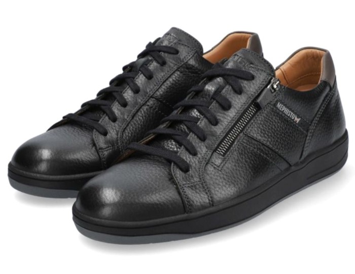 Mephisto HENRIK men's sneaker - black - leather