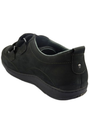 Mobils by Mephisto BERIZIO Velcro Shoes for Men - Black Nubuck      WIDE FIT