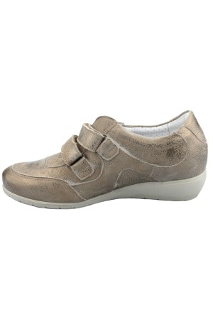 Mobils by Mephisto JENNA Women's Sneaker - Silver Leather - EXTRA WIDE