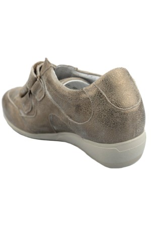 Mobils by Mephisto JENNA Women's Sneaker - Silver Leather - EXTRA WIDE