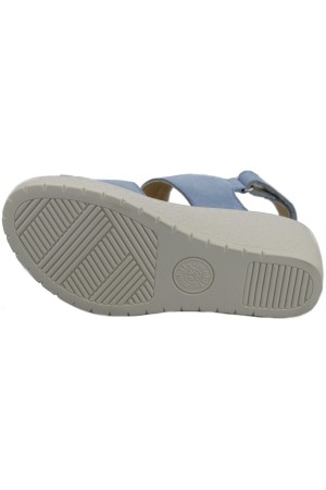 Mobils by Mephisto PAM SPARK women's Sandal - Sea Blue Suede - WIDE FIT