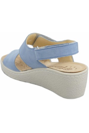 Mobils by Mephisto PAM SPARK women's Sandal - Sea Blue Suede - WIDE FIT