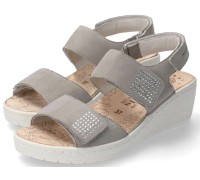 Mobils by Mephisto PAM SPARK women's Sandal - Light Grey Suede - WIDE FIT