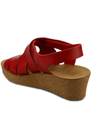 Mobils by Mephisto MISHA women's sandal smooth leather - red strawberry   WIDE FIT
