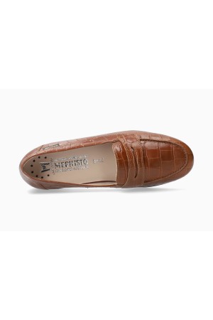 Mephisto Diva leather slip-on shoes for women - hazelnut