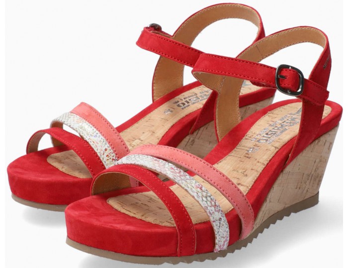 red mephisto sandals