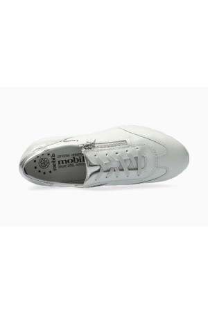 Mobils by Mephisto Donia Leather Lace-Up Shoes For Women - Wide Fit - White
