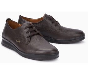 Mephisto Lester leather lace up shoes for men dark brown
