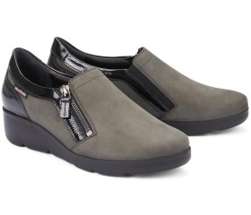 Mobils by Mephisto GARENCE nubuck slip-on WIDE FIT shoes for women grey