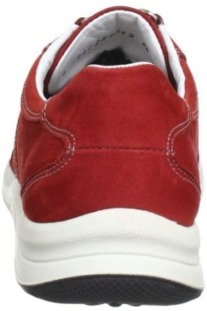 Mephisto LASER PERF - red nubuck laceshoes for ladies with perforations