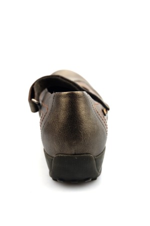 Mephisto LEIDINA bronze leather shoe for women with velcro closure