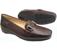 Mephisto NATALA  leather slip-on shoes for women dark brown