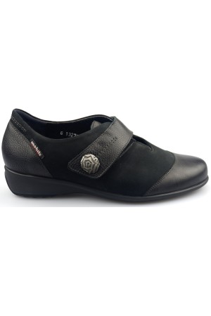 Mobils by Mephisto SAGA nubuck leather WIDE FIT shoes for women black  