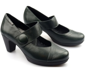 Mephisto TANIA dark green leather pumps for women