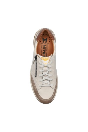 Mephisto SACCO mens lace-up sneaker - Warm grey