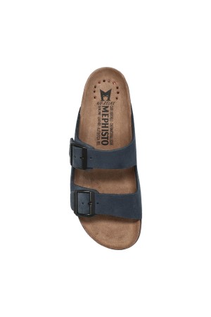 Mephisto NERIO men's slide sandal - Deep blue suede