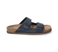 Mephisto NERIO men's slide sandal - Deep blue suede