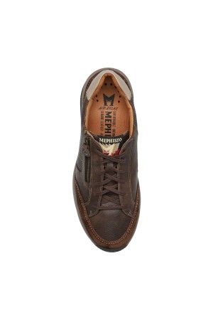 Mephisto SACCO mens lace-up sneaker - Chestnut brown