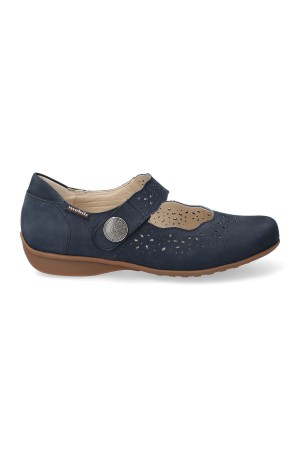 Mobils by Mephisto FABIENNE nubuck WIDE FIT (H) summer ballerina - Blue
