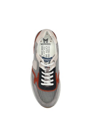 Mephisto GARCIA AIR men's lace-up sneaker - Grey red black white Mephisto GARCIA AIR men's lace-up sneaker - Grey red black white