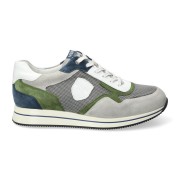 Mephisto GARCIA AIR men's lace-up sneaker - Grey white green blue Mephisto GARCIA AIR men's lace-up sneaker - Grey white green blue