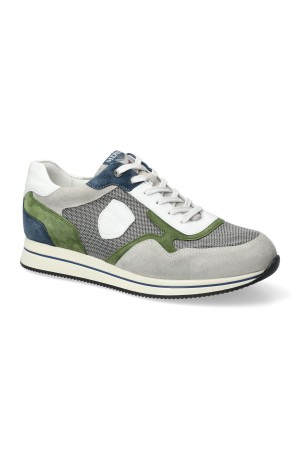 Mephisto GARCIA AIR men's lace-up sneaker - Grey white green blue