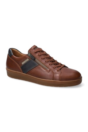 Mephisto HENRIK men's lace-up sneaker - hazelnut brown - leather