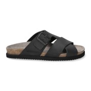 Mephisto NORDINE men's slide sandal - Black leather Mephisto NORDINE men's slide sandal - Black leather