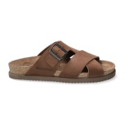 Mephisto NORDINE men's slide sandal - Dark brown leather Mephisto NORDINE men's slide sandal - Dark brown leather