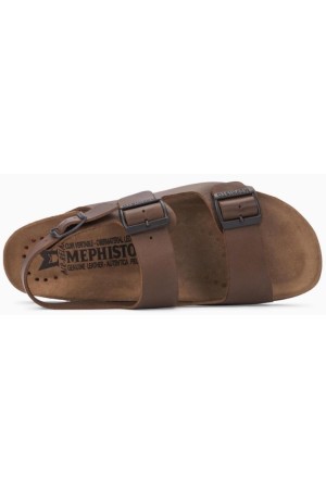 Mephisto Nardo leather sandals for men dark brown