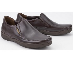 Mephisto ADELIO dark brown leather slip-on shoes for men