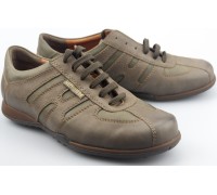 Mephisto AGATINO dark taupe grey leather sneaker for men