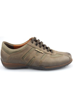 Mephisto AGATINO dark taupe grey leather sneaker for men