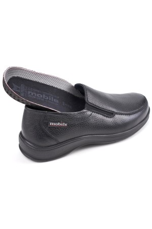 Mobils by Mephisto EWALD black wide fit slip-on shoes for men