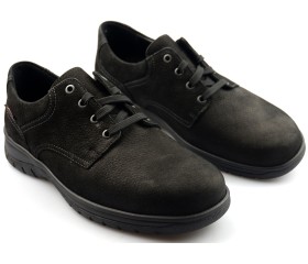 Mobils by Mephisto IAGO nubuck lace shoes for men black    WIDE FIT 