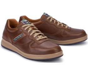 Mephisto LEANDRO Men Sneaker - leather - Chestnut Brown