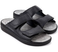 Mobils by Mephisto JAMES men's sandal - black leather - EXTRA WIDE	