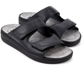 Mobils by Mephisto JAMES men's sandal - black leather - EXTRA WIDE	